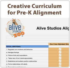 Alive Studios Alignment with The Creative Curriculum for Preschool